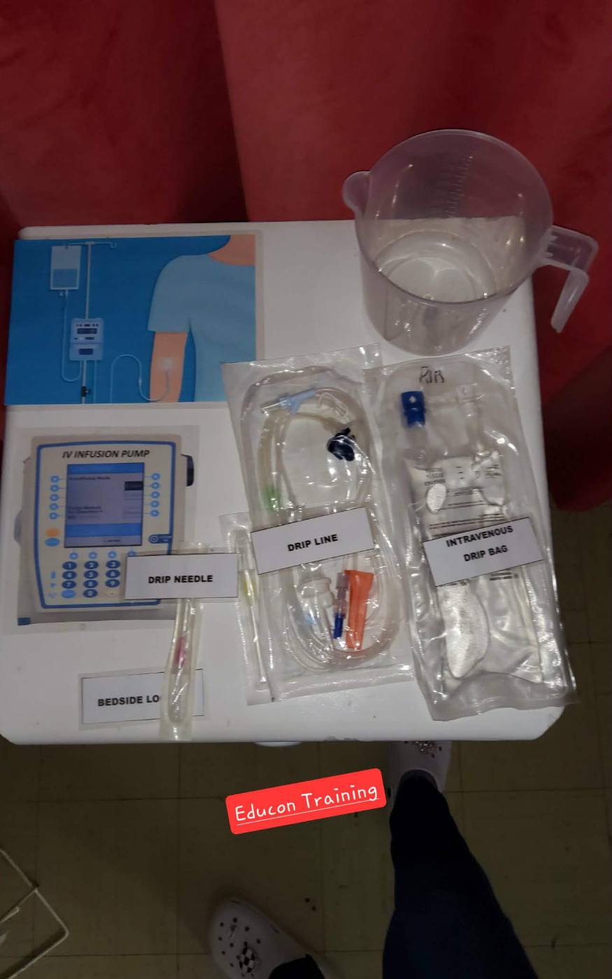 Demonstration of patient bed-bath care