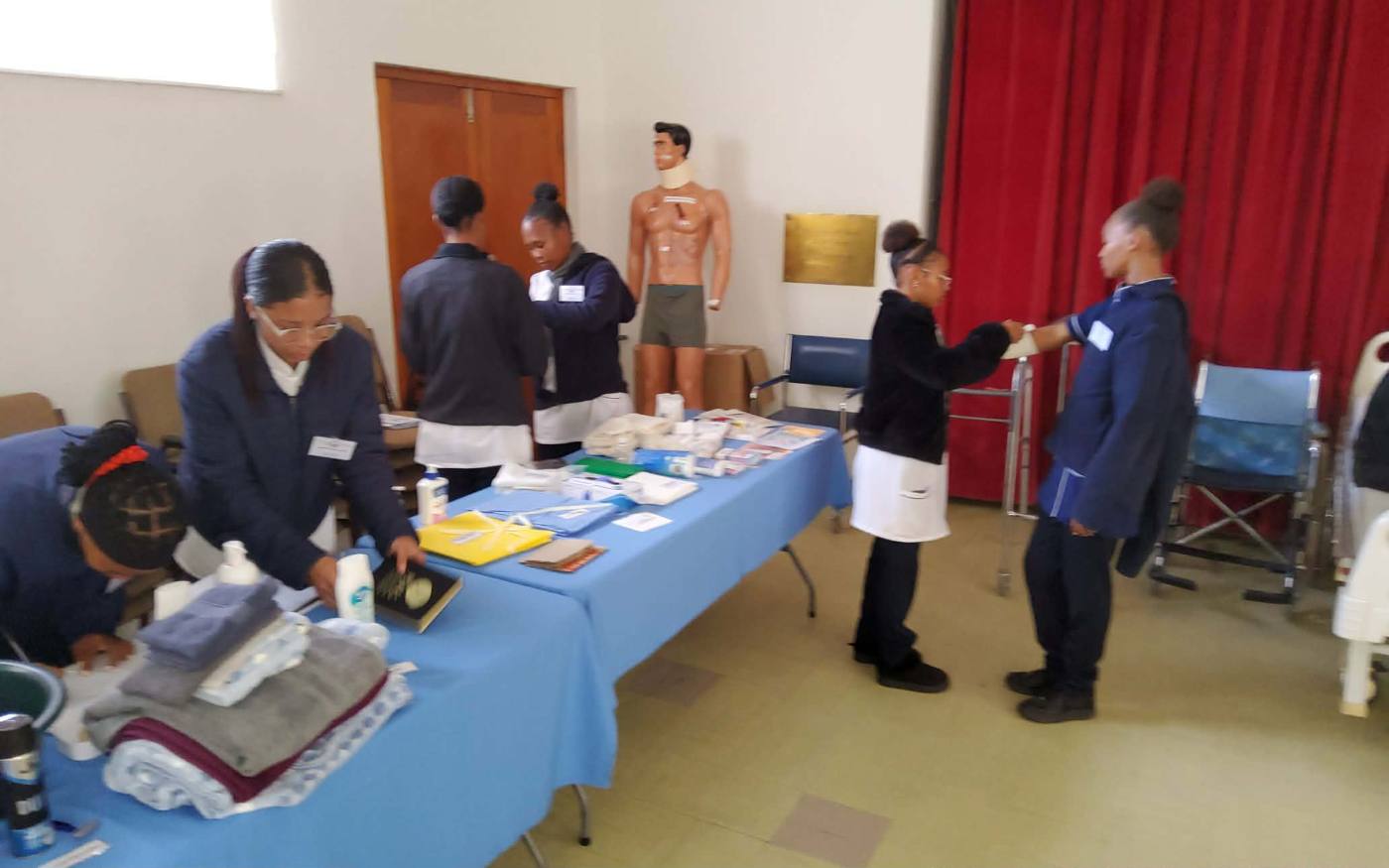 Students in a classroom practical session